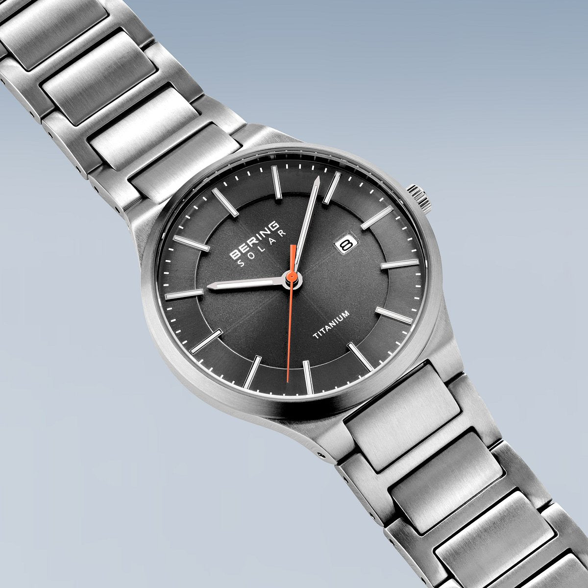 Bering Solar 39mm Grey Titanium Links Strap Watch-PEROZ Accessories