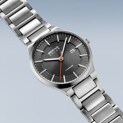 Bering Solar 39mm Grey Titanium Links Strap Watch-PEROZ Accessories
