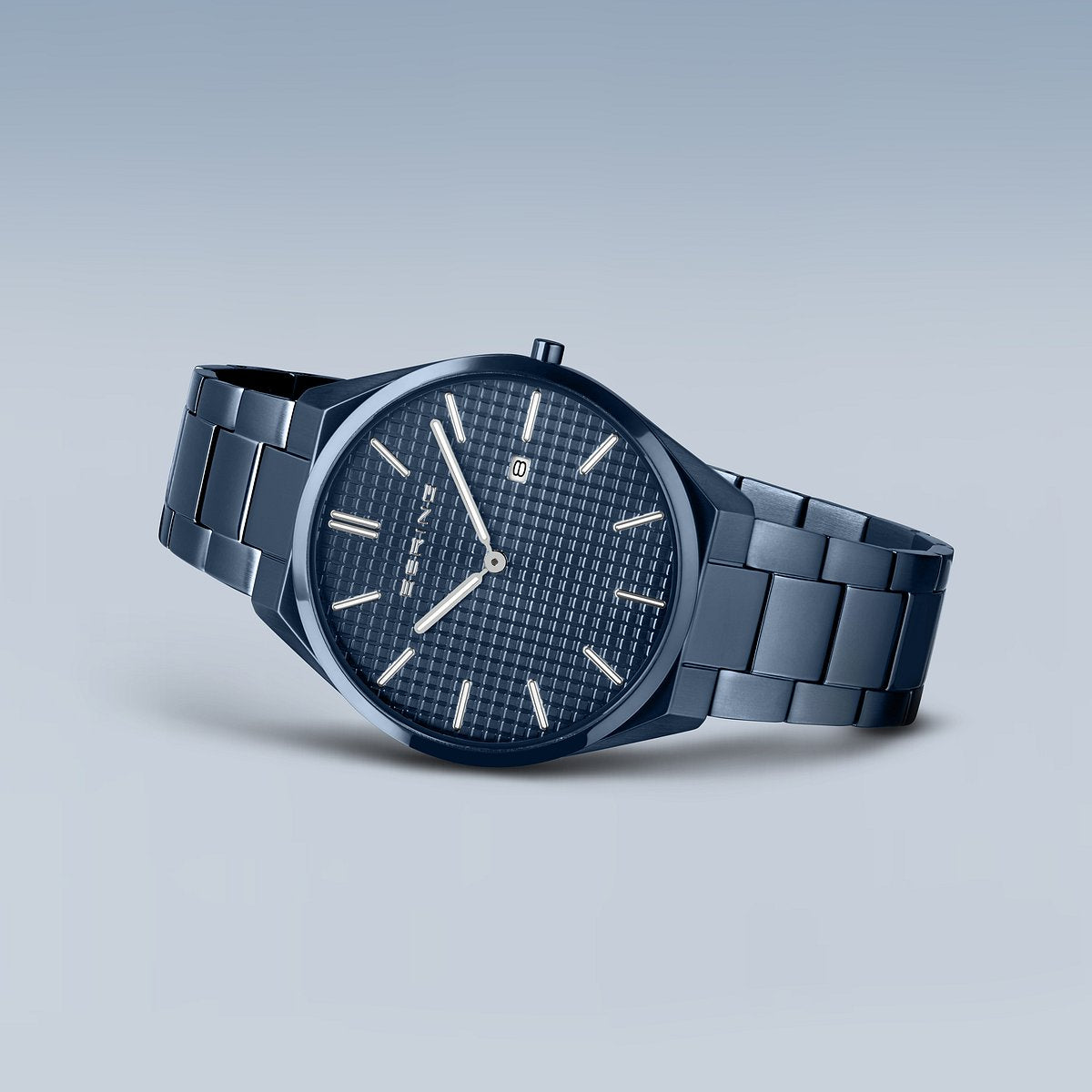 Bering Ultra Slim 40mm Blue Stainless Steel Strap Watch-PEROZ Accessories