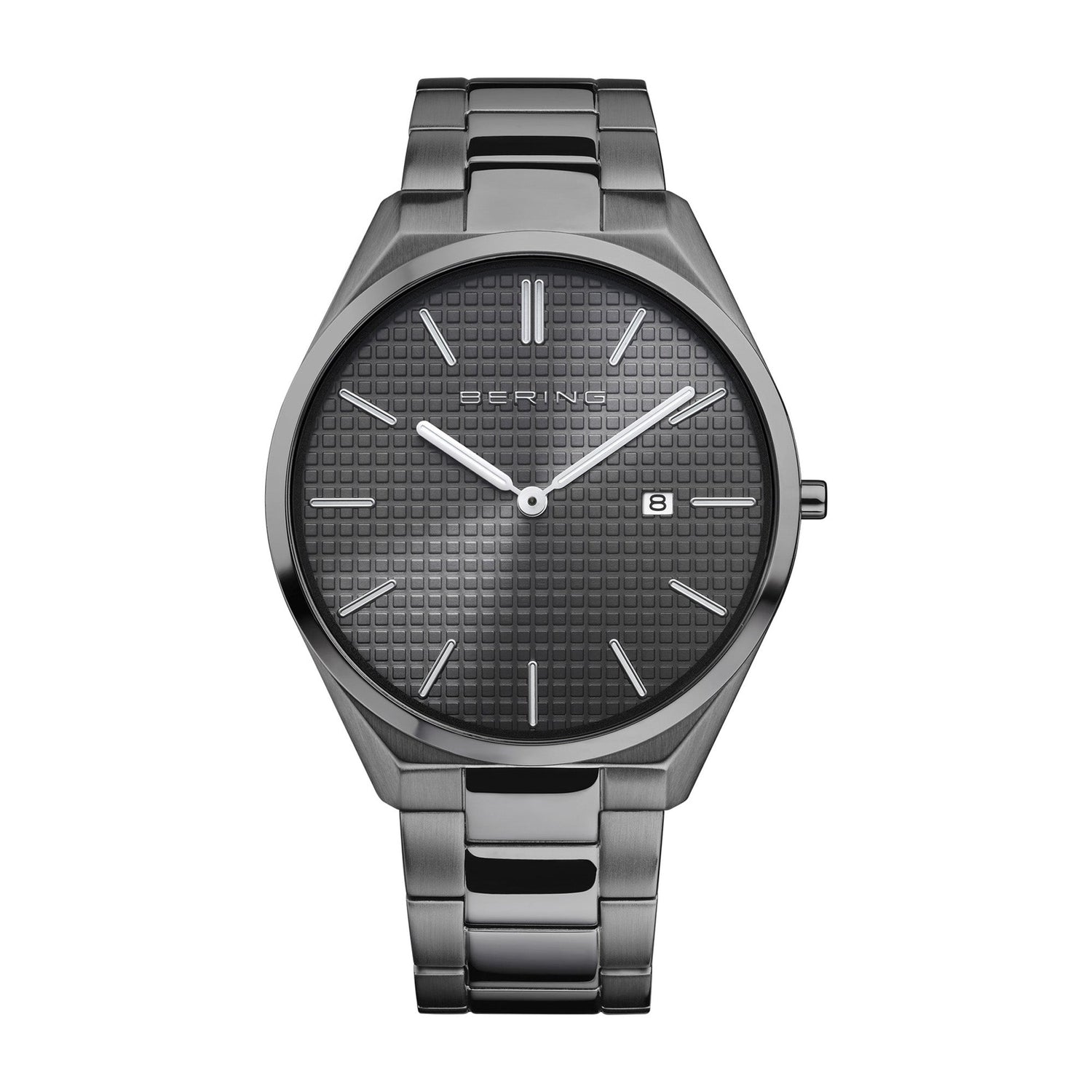 Bering Ultra Slim 40mm Grey Stainless Steel Strap Watch-PEROZ Accessories