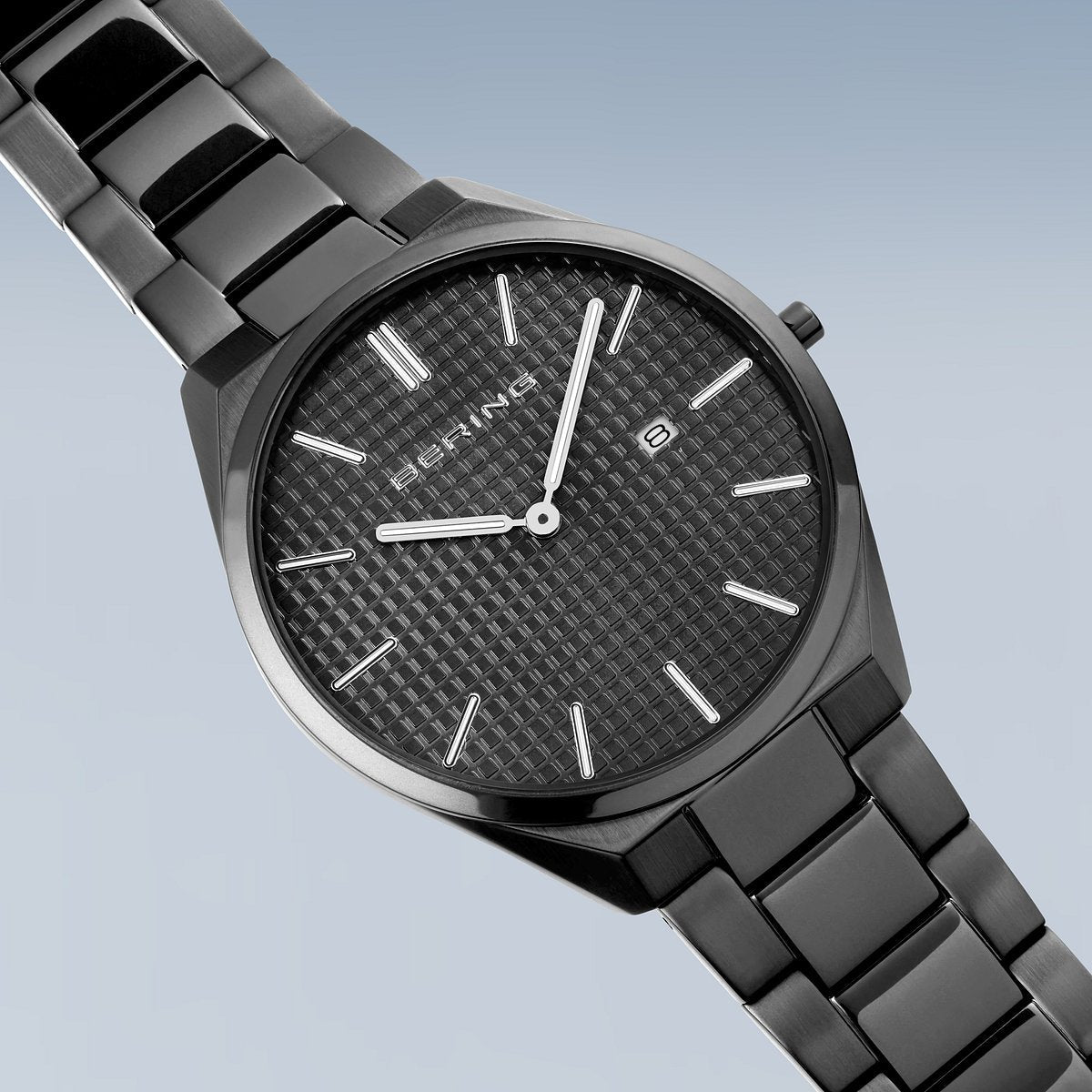 Bering Ultra Slim 40mm Grey Stainless Steel Strap Watch-PEROZ Accessories