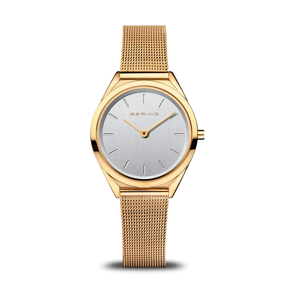 Bering Ultra Slim Polished Gold Watch-PEROZ Accessories