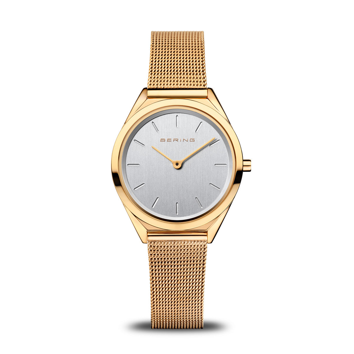 Bering Ultra Slim Polished Gold Watch-PEROZ Accessories