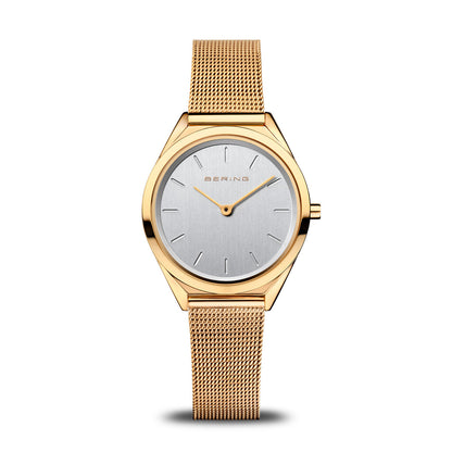 Bering Ultra Slim Polished Gold Watch-PEROZ Accessories