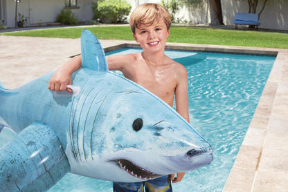 Bestway 1.83m x 1.02m Realistic Shark Pool Float Inflatable Rubber Ride on for Kids-Home &amp; Garden > Pool &amp; Accessories > Pool Toys &amp; Inflatables-PEROZ Accessories