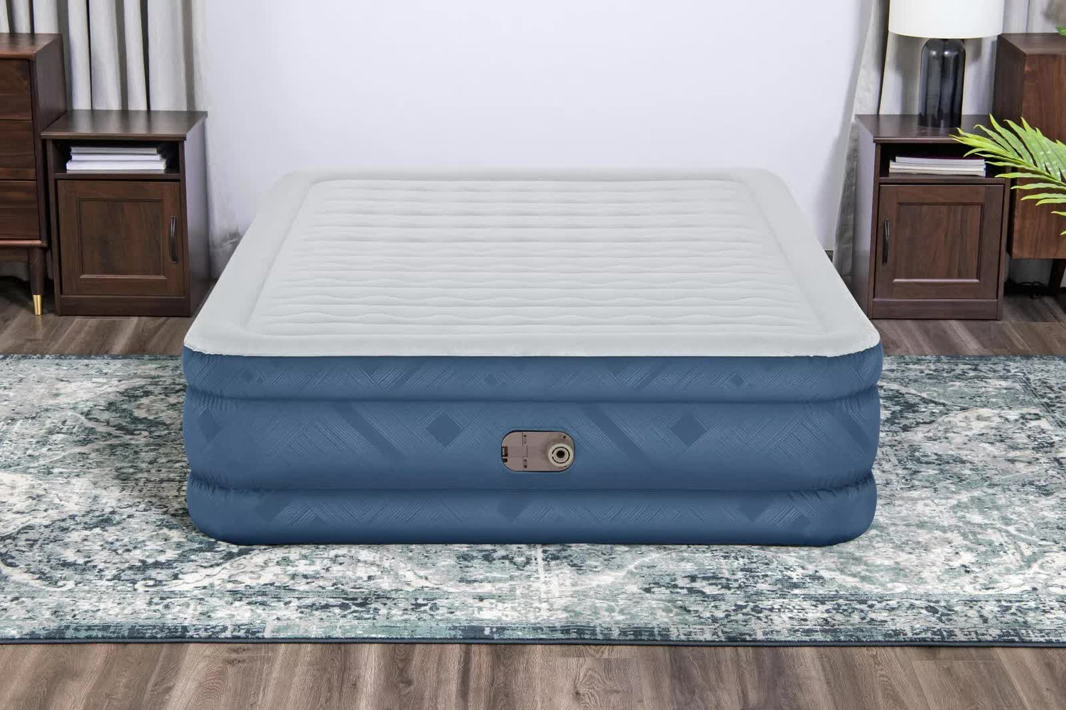Bestway 2.03m x 1.52m x 46cm Fortech Snugable Top Air Inflatable Mattress Queen Built-in AC Pump-Outdoor Recreation > Camping > Inflatable Mattresses-PEROZ Accessories