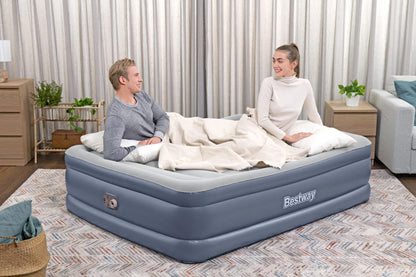 Bestway 2.03m x 1.52m x 51cm Tritech Air Inflatable Mattress Queen Built-in AC Pump-Outdoor Recreation > Camping > Inflatable Mattresses-PEROZ Accessories