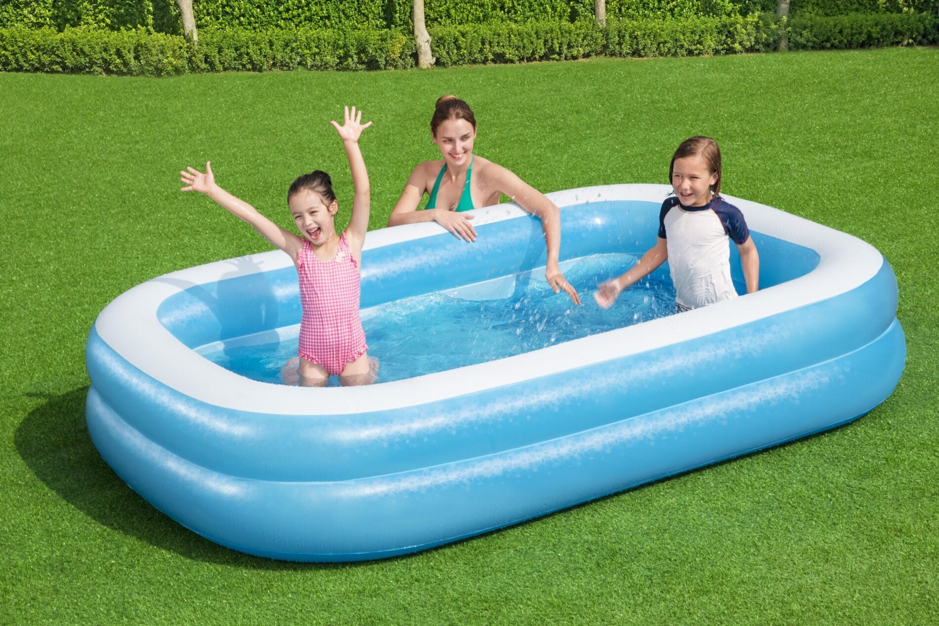Bestway 2.62m x 1.75m x 51cm Blue Rectangular Family Pool-Home &amp; Garden > Pool &amp; Accessories > Swimming Pools-PEROZ Accessories