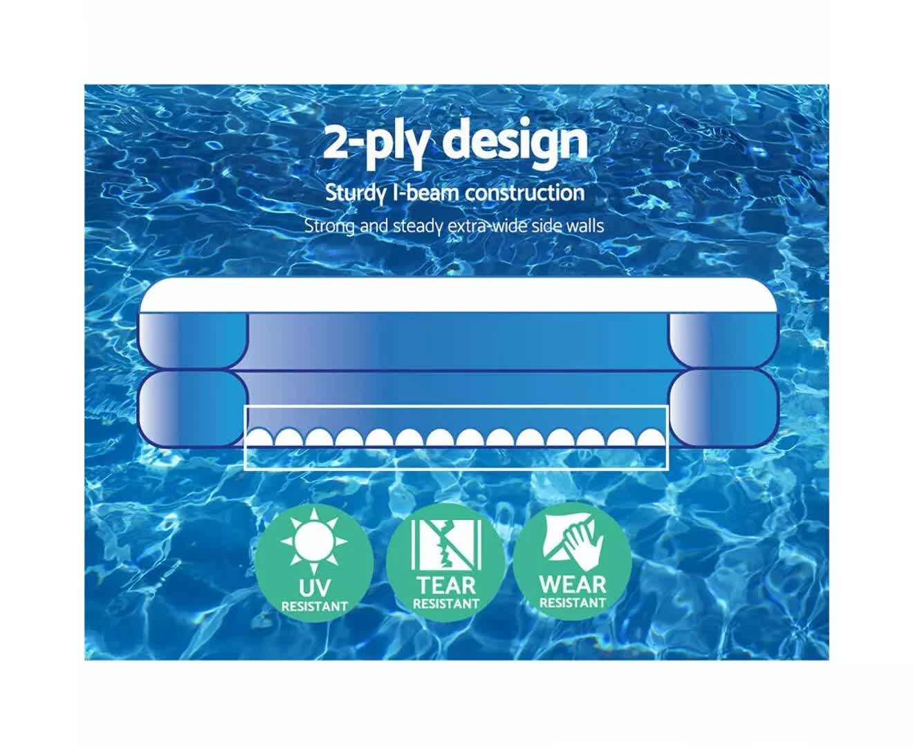 Bestway 2.62m x 1.75m x 51cm Blue Rectangular Family Pool-Home &amp; Garden > Pool &amp; Accessories > Swimming Pools-PEROZ Accessories