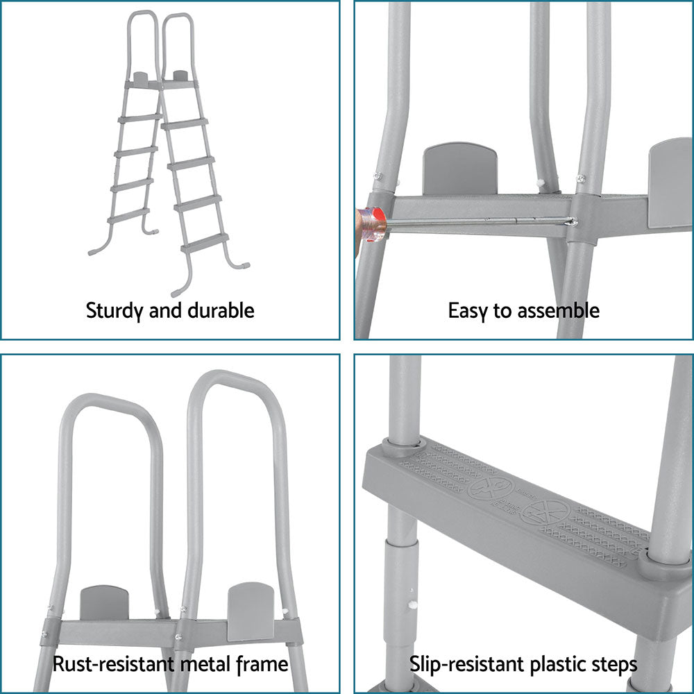 Bestway Above Ground Pool Ladder with Removable Steps-Home &amp; Garden > Pool &amp; Accessories > Swimming Pools-PEROZ Accessories