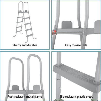 Bestway Above Ground Pool Ladder with Removable Steps-Home &amp; Garden > Pool &amp; Accessories > Swimming Pools-PEROZ Accessories