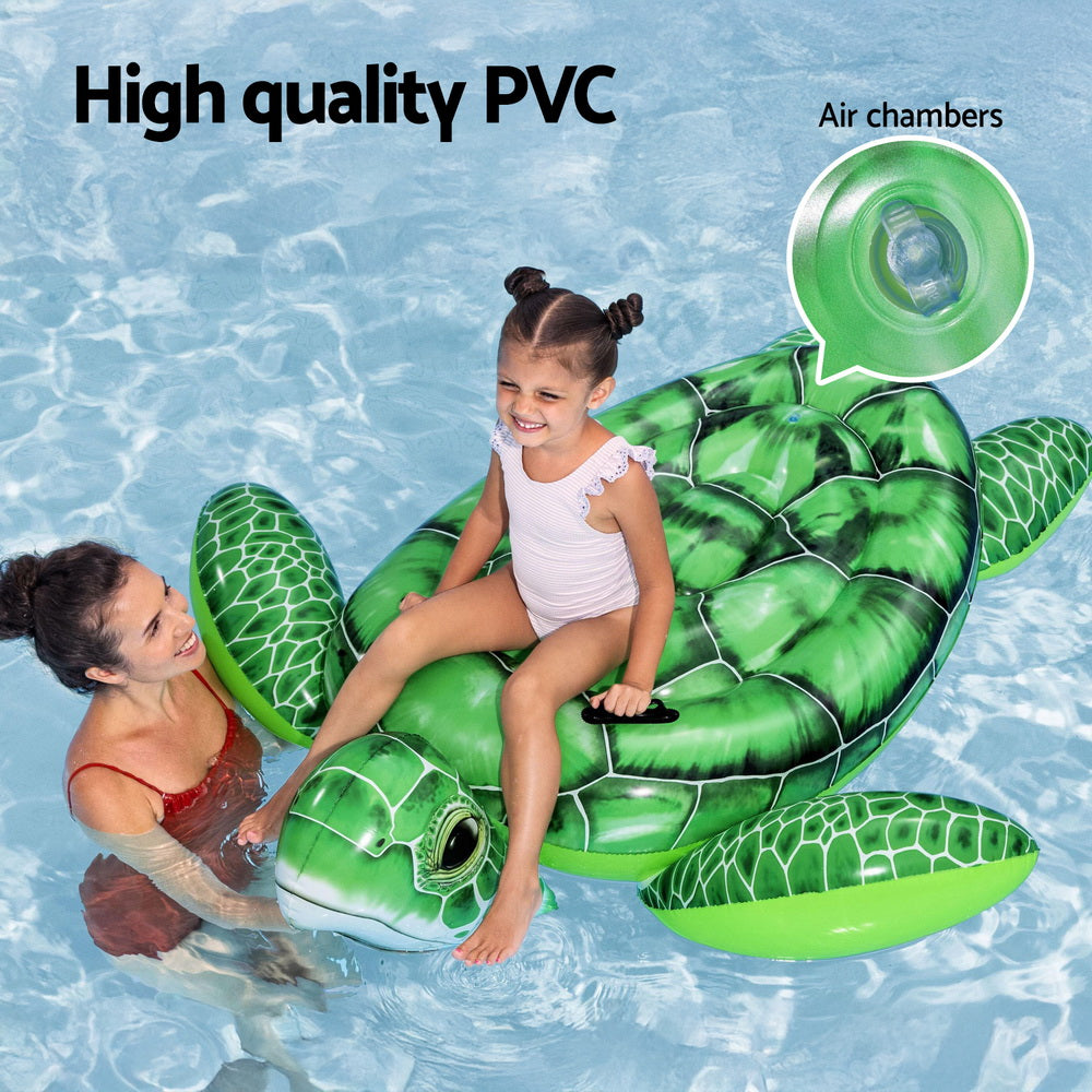 Bestway Float Turtle Rider Inflatable Ride On Floating Pool Lounger 153x140CM-Home &amp; Garden > Pool &amp; Accessories > Pool Toys &amp; Inflatables-PEROZ Accessories