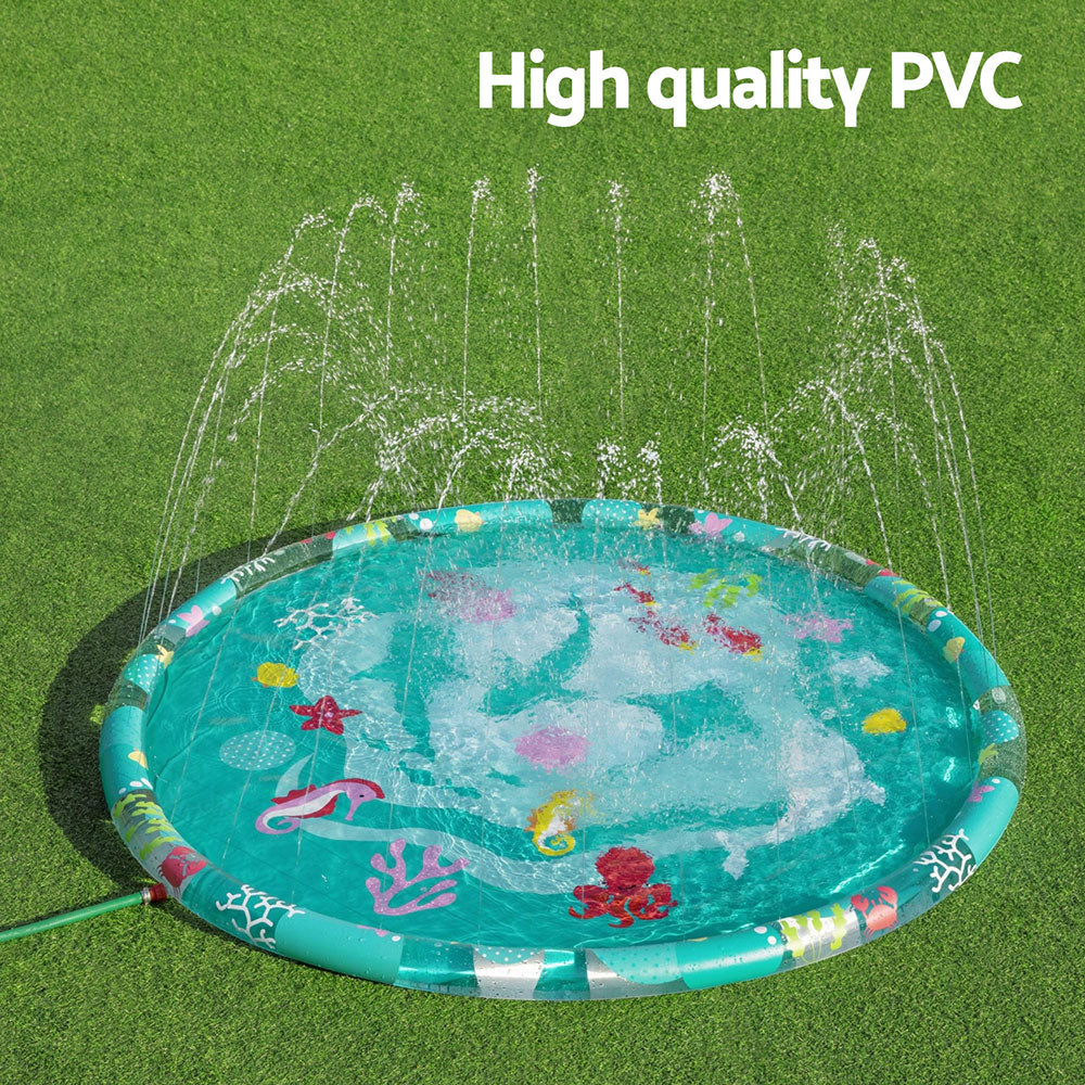 Bestway Kids Inflatable Pad Round Splash Pool Sprinkler Spray Toys Marine 165cm-Home &amp; Garden &gt; Pool &amp; Accessories &gt; Pool Toys &amp; Inflatables-PEROZ Accessories