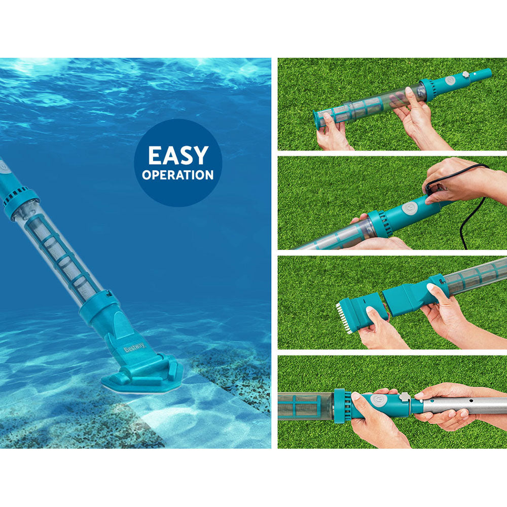 Bestway Pool Cleaner Vacuum Cordless Swimming Pools Cleaning Kit AquaSurge-Home &amp; Garden > Pool &amp; Accessories > Pool Sweeps &amp; Vacuums-PEROZ Accessories