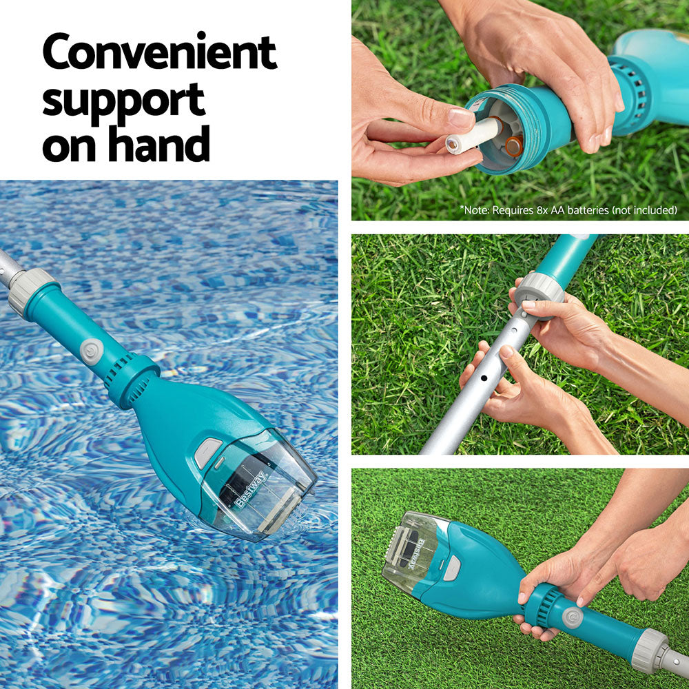 Bestway Pool Cleaner Vacuum Cordless Swimming Pools Cleaning Kit-Home &amp; Garden > Pool &amp; Accessories > Pool Sweeps &amp; Vacuums-PEROZ Accessories
