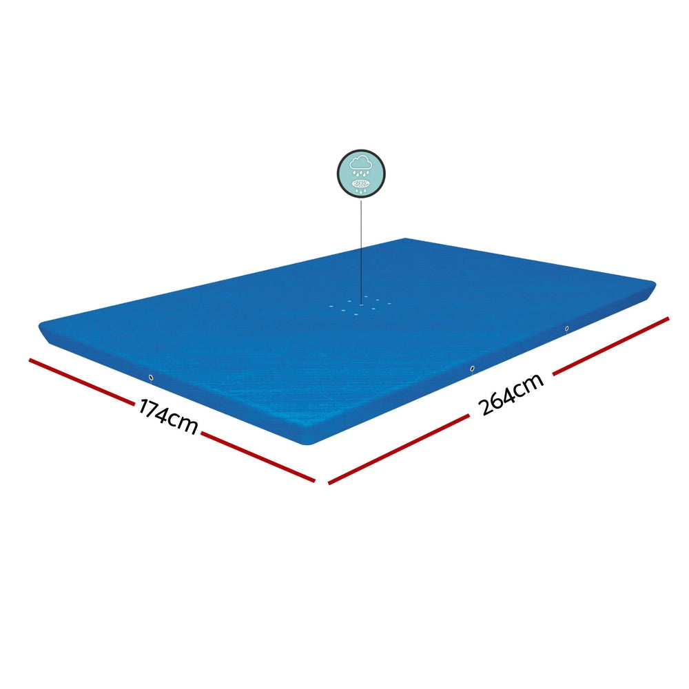 Bestway Pool Cover 264x174cm Rectangle Swimming Pool PE Shelter Fits 259x170cm Pools-Home &amp; Garden > Pool &amp; Accessories > Swimming Pools-PEROZ Accessories