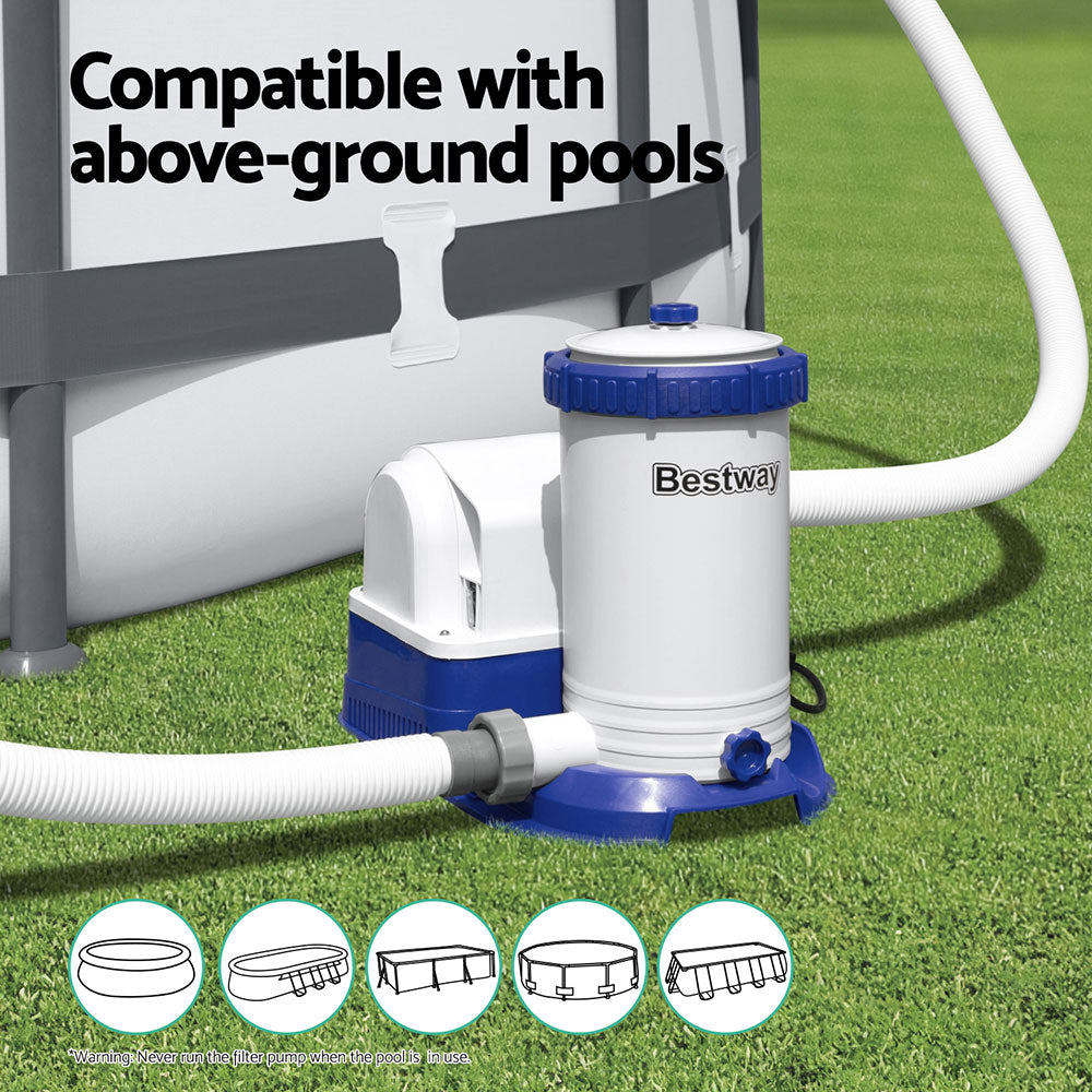 Bestway Pool Pump Cartridge Filter 2500GPH 9463L/H Flowclear™ Filters Cleaner-Tools > Pumps > Pool Pumps-PEROZ Accessories