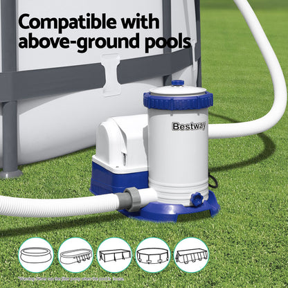 Bestway Pool Pump Cartridge Filter 2500GPH 9463L/H Flowclear™ Filters Cleaner-Tools > Pumps > Pool Pumps-PEROZ Accessories