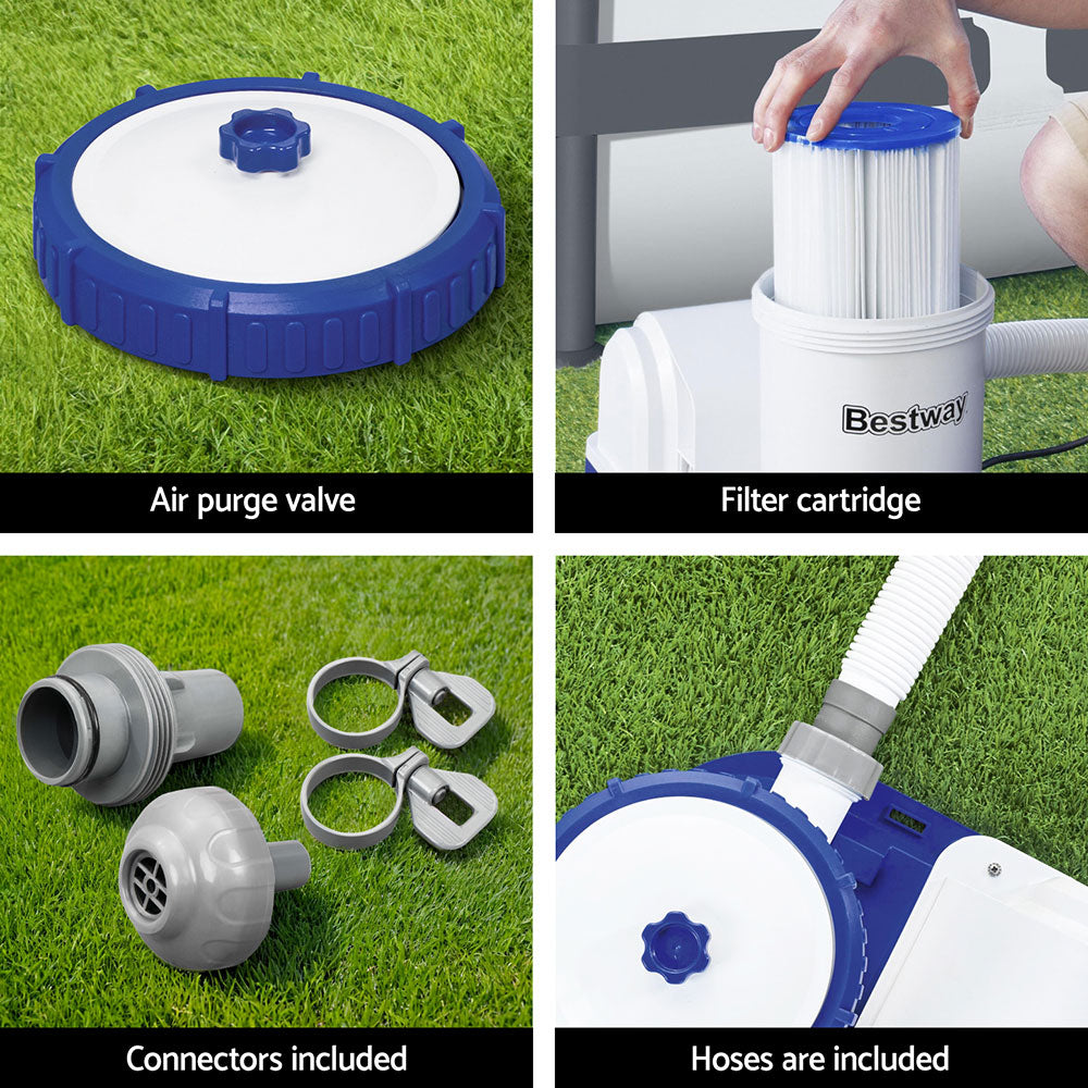 Bestway Pool Pump Cartridge Filter 2500GPH 9463L/H Flowclear™ Filters Cleaner-Tools > Pumps > Pool Pumps-PEROZ Accessories
