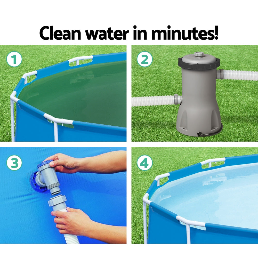 Bestway Pool Pump Cartridge Filter 800GPH 3028L/H Flowclear Filters Cleaner-Tools > Pumps > Pool Pumps-PEROZ Accessories