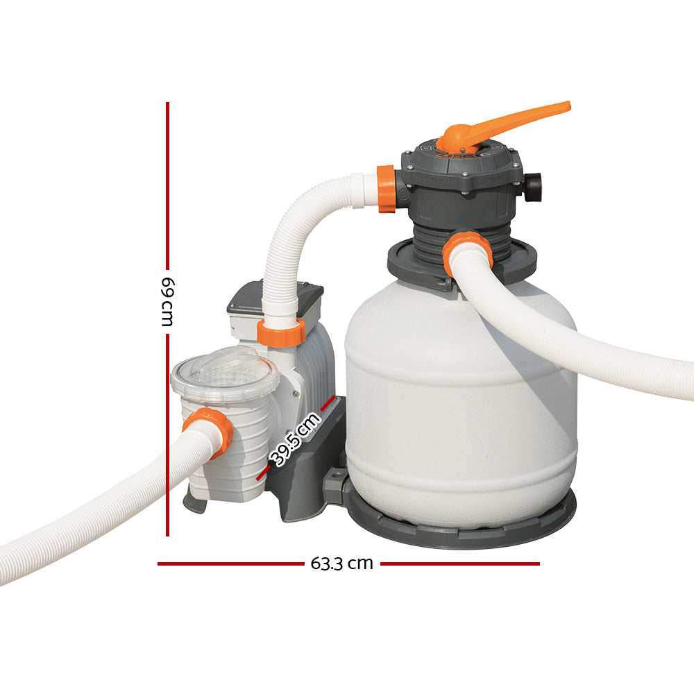 Bestway Pool Pump Sand Filter 2200GPH 8327L/H Pools Flowclear Filters-Home &amp; Garden > Pool &amp; Accessories > Swimming Pools-PEROZ Accessories