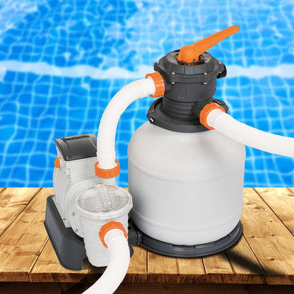 Bestway Pool Pump Sand Filter 2200GPH 8327L/H Pools Flowclear Filters-Home &amp; Garden > Pool &amp; Accessories > Swimming Pools-PEROZ Accessories