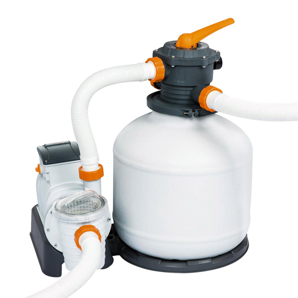 Bestway Pool Pump Sand Filter 3000GPH 11355L/H Pools Flowclear™ Filters-Home &amp; Garden > Pool &amp; Accessories > Swimming Pools-PEROZ Accessories