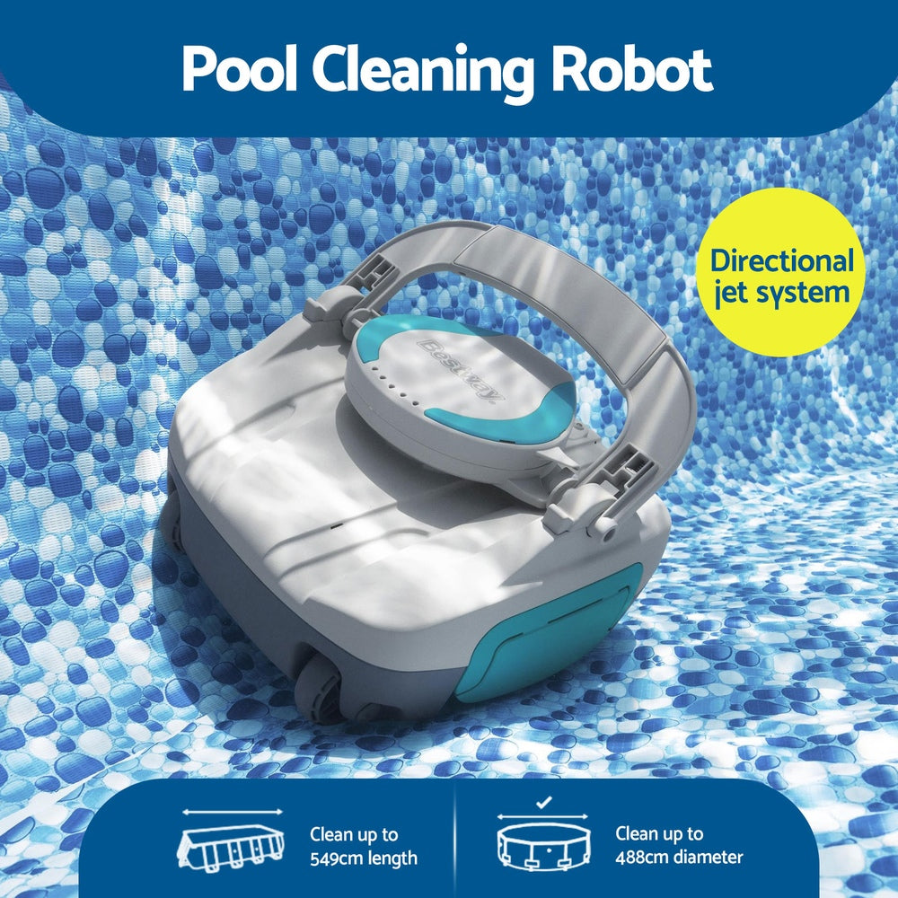 Bestway Robotic Pool Cleaner Cordless Automatic Robot Clean Swimming Pools Floor-Home &amp; Garden > Pool &amp; Accessories > Pool Sweeps &amp; Vacuums-PEROZ Accessories