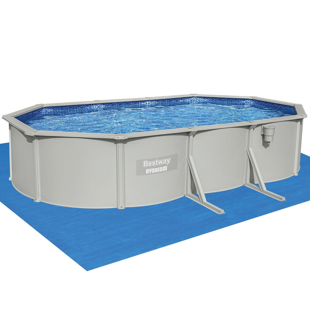 Bestway Swimming Pool 610 x 366cm Steel Frame Round Pool Set w/ Filter Ladder-Home &amp; Garden > Pool &amp; Accessories > Swimming Pools-PEROZ Accessories