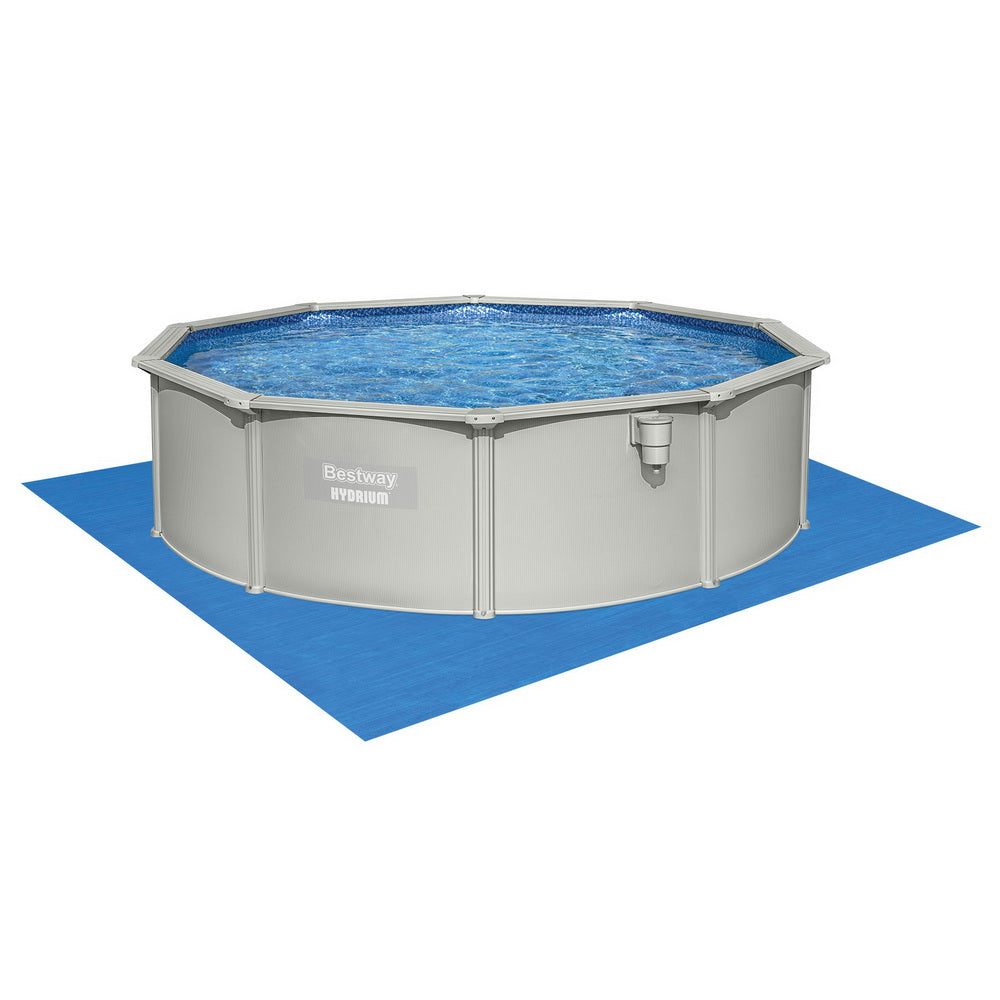 Bestway Swimming Pool Steel Frame Round Pool Set 457cm w/ Filter Ladder 17430L-Home &amp; Garden > Pool &amp; Accessories > Swimming Pools-PEROZ Accessories