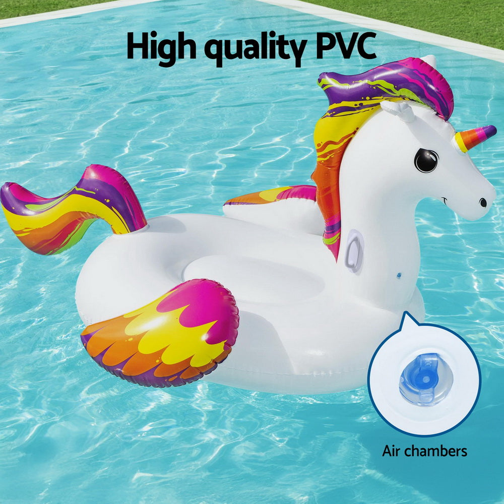 Bestway Unicorn Float Rider Inflatable Ride On Floating Pool Lounger 224x156CM-Home &amp; Garden > Pool &amp; Accessories > Pool Toys &amp; Inflatables-PEROZ Accessories