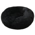 Black 50cm Cozy Round Pet Bed - Plush Cat & Dog Bed with Non-Slip Base, Machine Washable-Pet Care > Dog Supplies > Dog Beds-PEROZ Accessories