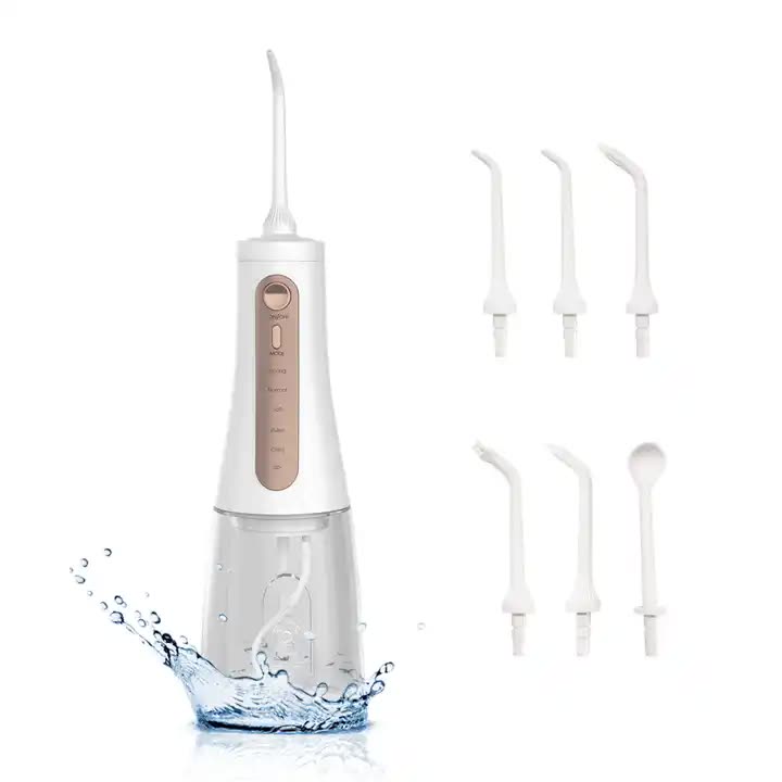 Black Portable Rechargeable Water Flosser – Handheld Oral Irrigator for Teeth &amp; Gums-Oral Care-PEROZ Accessories