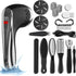Black Rechargeable Electric Foot Grinder with Suction - Complete 10-Piece Pedicure Kit-Foot Care-PEROZ Accessories