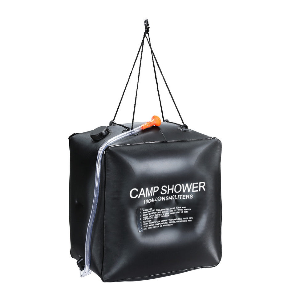 Weisshorn Camping Shower Bag 40L Black-Outdoor Recreation &gt; Camping &gt; Portable Toilets &amp; Showers-PEROZ Accessories
