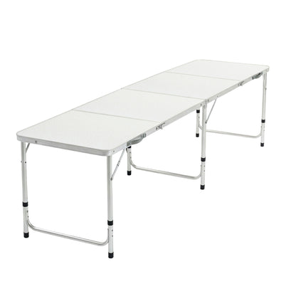 Weisshorn Folding Camping Table 240CM Portable Outdoor Picnic BBQ Aluminium Desk