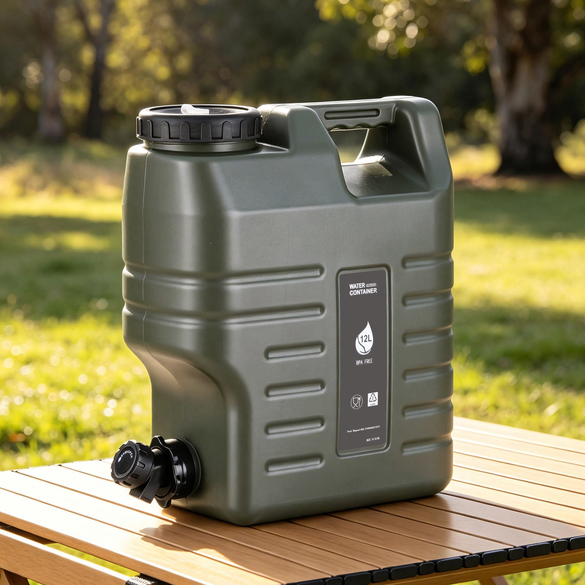 Weisshorn12L Water Container Jerry Can Bucket Camping Outdoor Storage Tank-Outdoor Recreation > Camping > Portable Toilets &amp; Showers-PEROZ Accessories