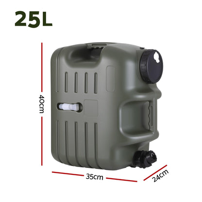Weisshorn 25L Water Container Jerry Can Bucket Camping Outdoor Storage Tank-Outdoor Recreation > Camping > Portable Toilets &amp; Showers-PEROZ Accessories