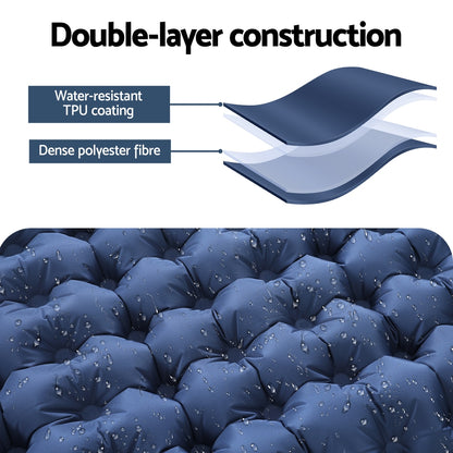 Weisshorn Self Inflating Mattress Camping Sleeping Mat Air Bed Single Pillow Bag-Outdoor Recreation &gt; Camping &gt; Inflatable Mattresses-PEROZ Accessories
