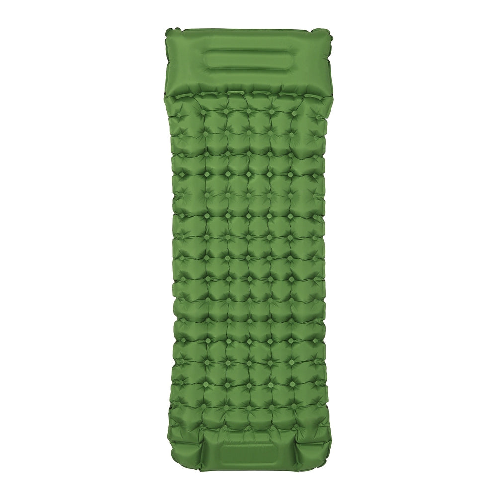 Weisshorn Self Inflating Mattress Camping Sleeping Mat Air Bed Pad Single Pillow-Outdoor Recreation &gt; Camping &gt; Inflatable Mattresses-PEROZ Accessories