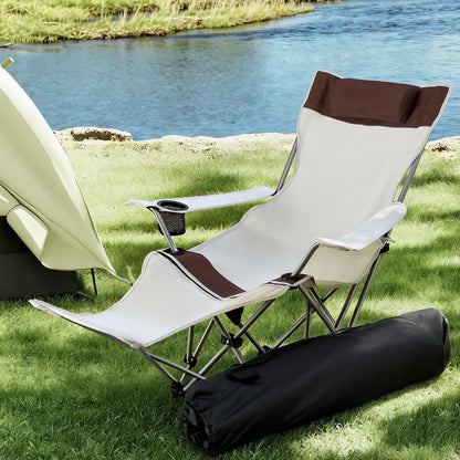 Weisshorn Camping Chair Reclining Adjustable Portable Outdoor Folding Lightweight-Outdoor Recreation &gt; Camping &gt; Camp Furniture-PEROZ Accessories