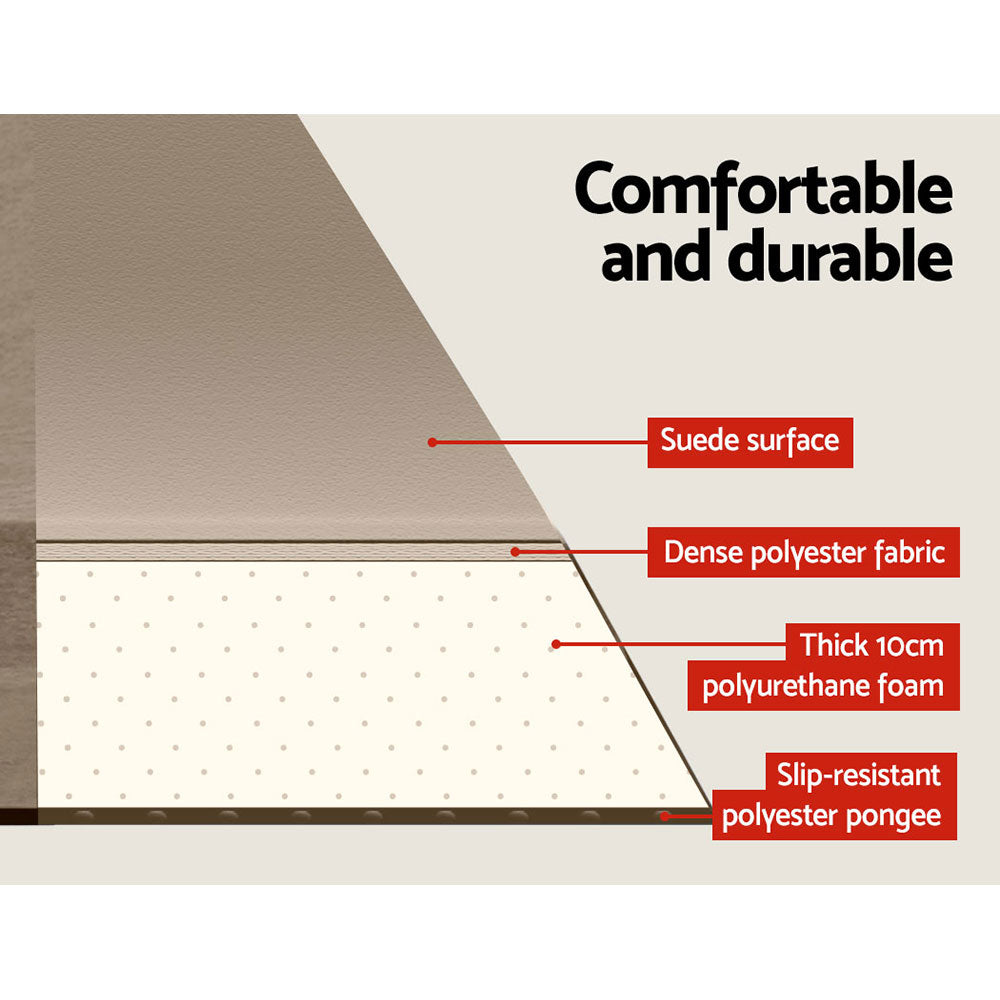 Weisshorn Self Inflating Mattress 10CM Camping Sleeping Mat Air Double Coffee-Outdoor &gt; Camping-PEROZ Accessories