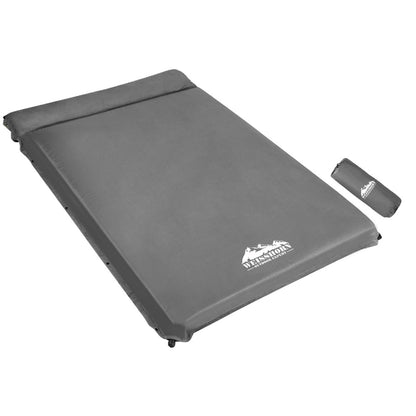 Weisshorn Self Inflating Mattress 10CM Camping Sleeping Mat Air Double Grey-Outdoor &gt; Camping-PEROZ Accessories