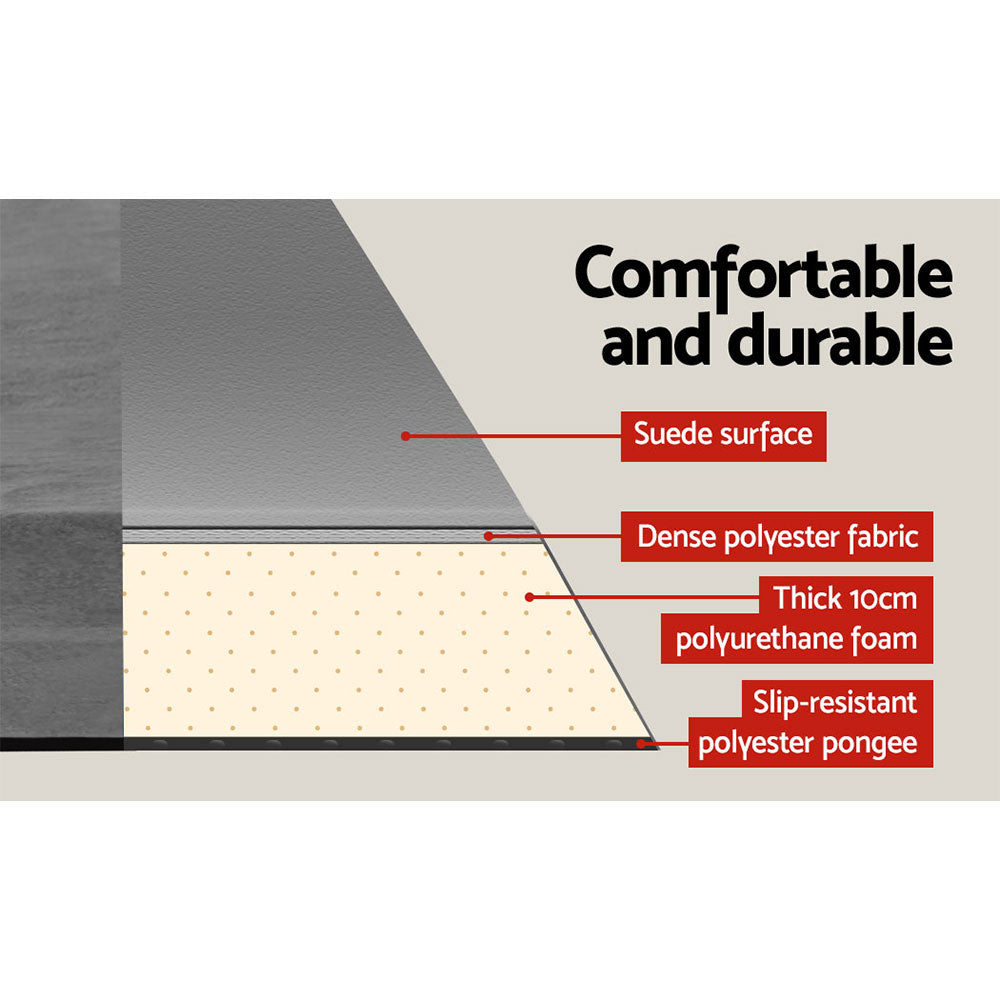 Weisshorn Self Inflating Mattress 10CM Camping Sleeping Mat Air Double Grey-Outdoor &gt; Camping-PEROZ Accessories