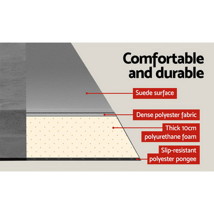 Weisshorn Self Inflating Mattress 10CM Camping Sleeping Mat Air Double Grey-Outdoor > Camping-PEROZ Accessories