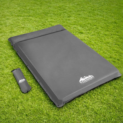 Weisshorn Self Inflating Mattress 10CM Camping Sleeping Mat Air Double Grey-Outdoor > Camping-PEROZ Accessories