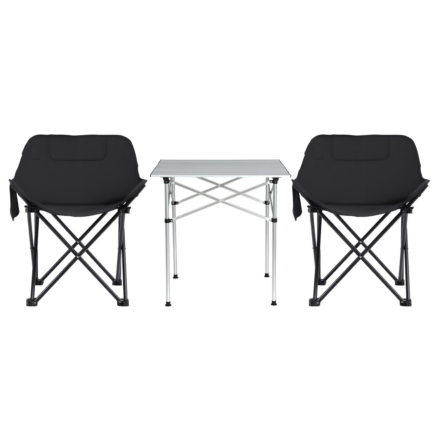 Weisshorn 3pc Camping Table Chair Set Outdoor Folding Aluminium Portable Picnic