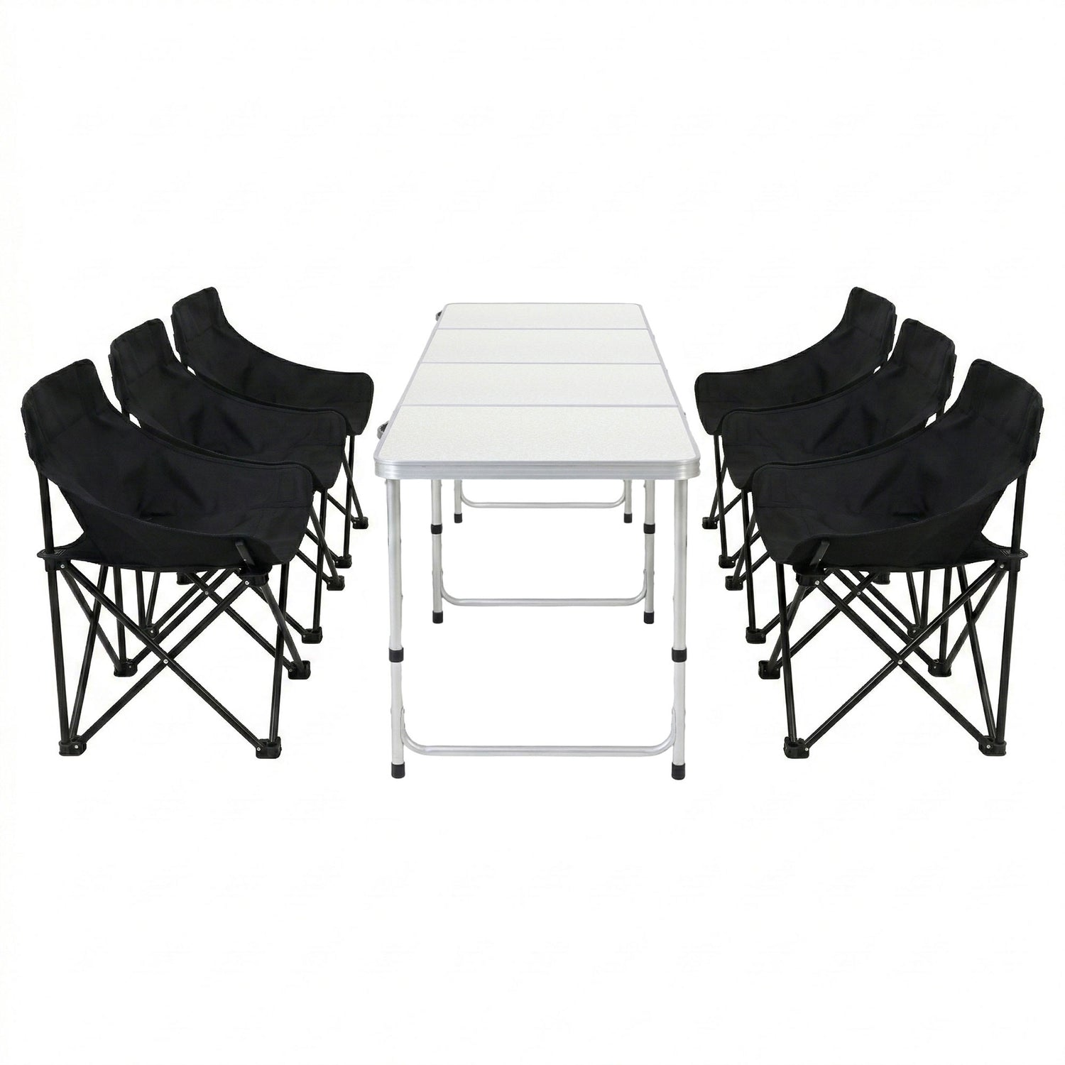 Weisshorn 7pc Camping Table Chair Set Outdoor Folding Aluminium Portable Picnic