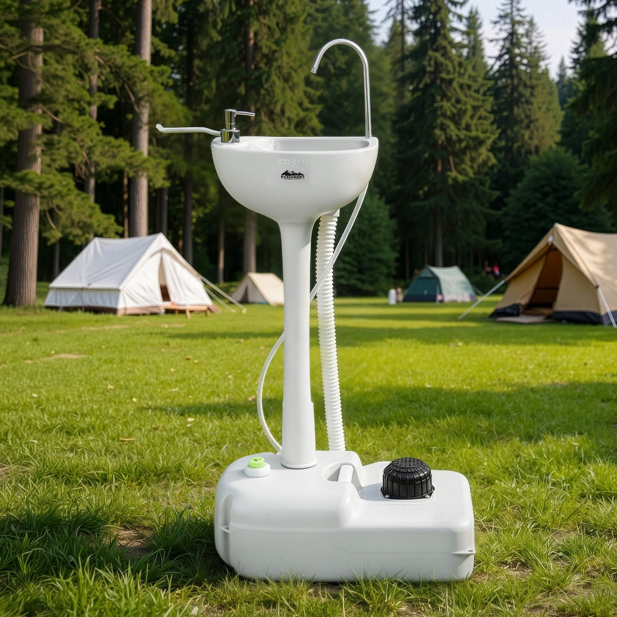 Weisshorn Camping Basin Portable Hand Wash Sink Stand 19L Capacity-Portable Camping Washes-PEROZ Accessories