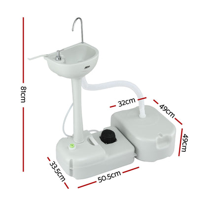 Weisshorn Camping Basin Portable Hand Wash Sink Stand 43L Capacity-Portable Camping Washes-PEROZ Accessories